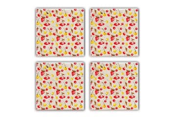 Glasunderlägg 4-pack - Flerfärgad - Inredning - Dekoration & inredningsdetaljer - Bordsdekoration - Glasunderlägg