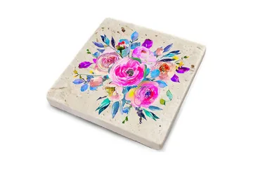 Glasunderlägg 4-pack - Flerfärgad - Inredning - Dekoration & inredningsdetaljer - Bordsdekoration - Glasunderlägg