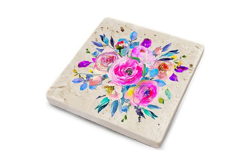 Glasunderlägg 4-pack - Flerfärgad - Inredning - Dekoration & inredningsdetaljer - Bordsdekoration - Glasunderlägg