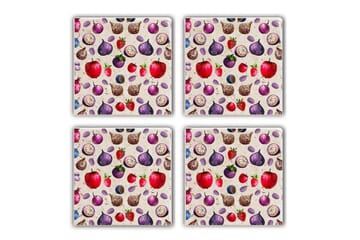 Glasunderl ägg 4-pack - Flerfärgad - Inredning - Dekoration & inredningsdetaljer - Bordsdekoration - Glasunderlägg