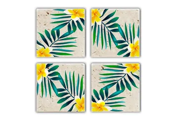 Glasunderlägg 4-pack - Flerfärgad - Inredning - Dekoration & inredningsdetaljer - Bordsdekoration - Glasunderlägg