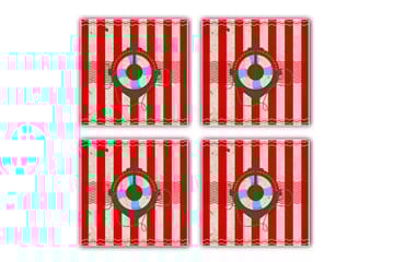 Glasunderlägg 4-pack - Flerfärgad - Inredning - Dekoration & inredningsdetaljer - Bordsdekoration - Glasunderlägg