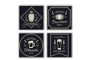 Glasunderlägg 4-pack - Flerfärgad - Inredning - Dekoration & inredningsdetaljer - Bordsdekoration - Glasunderlägg