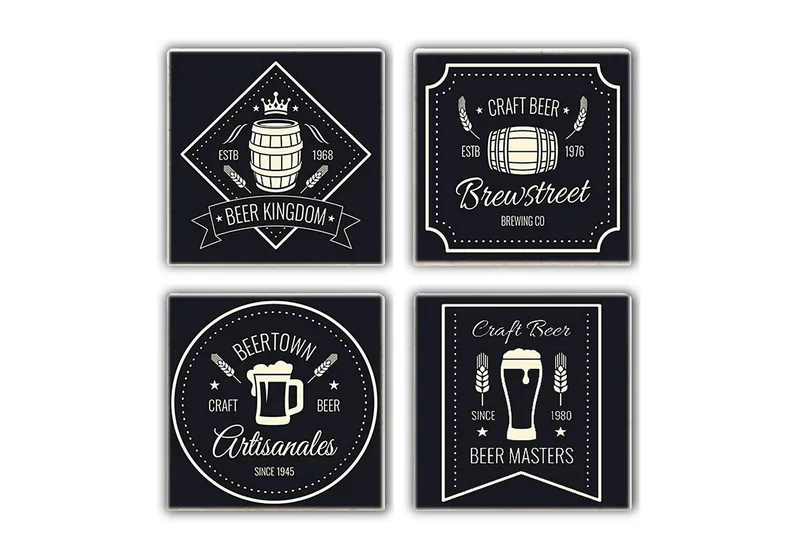 Glasunderlägg 4-pack - Flerfärgad - Inredning - Dekoration & inredningsdetaljer - Bordsdekoration - Glasunderlägg