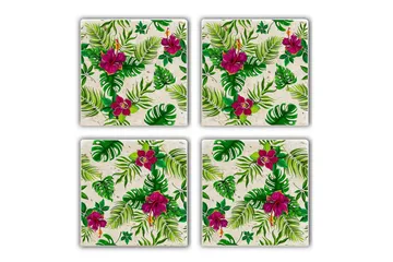 Glasunderlägg 4-pack - Flerfärgad - Inredning - Dekoration & inredningsdetaljer - Bordsdekoration - Glasunderlägg