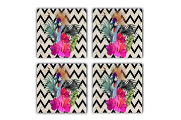 Glasunderl ägg 4-pack - Flerfärgad - Inredning - Dekoration & inredningsdetaljer - Bordsdekoration - Glasunderlägg