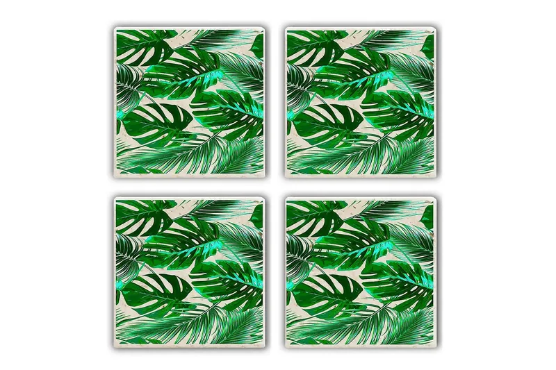 Glasunderlägg 4-pack, Flerfärgad