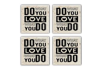 Glasunderlägg 4-pack - Flerfärgad - Inredning - Dekoration & inredningsdetaljer - Bordsdekoration - Glasunderlägg