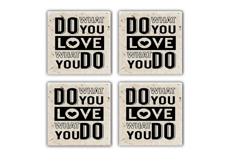 Glasunderlägg 4-pack, Flerfärgad