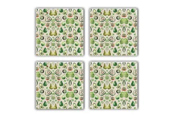 Glasunderlägg 4-pack - Flerfärgad - Inredning - Dekoration & inredningsdetaljer - Bordsdekoration - Glasunderlägg