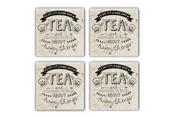 Glasunderlägg 4-pack - Flerfärgad - Inredning - Dekoration & inredningsdetaljer - Bordsdekoration - Glasunderlägg