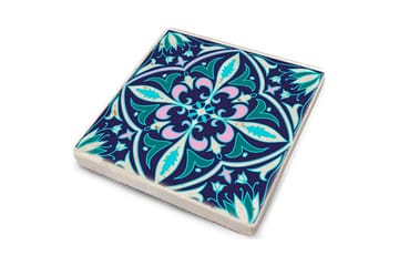 Glasunderlägg 4-pack - Mörkblå/Flerfärgad - Inredning - Dekoration & inredningsdetaljer - Bordsdekoration - Glasunderlägg