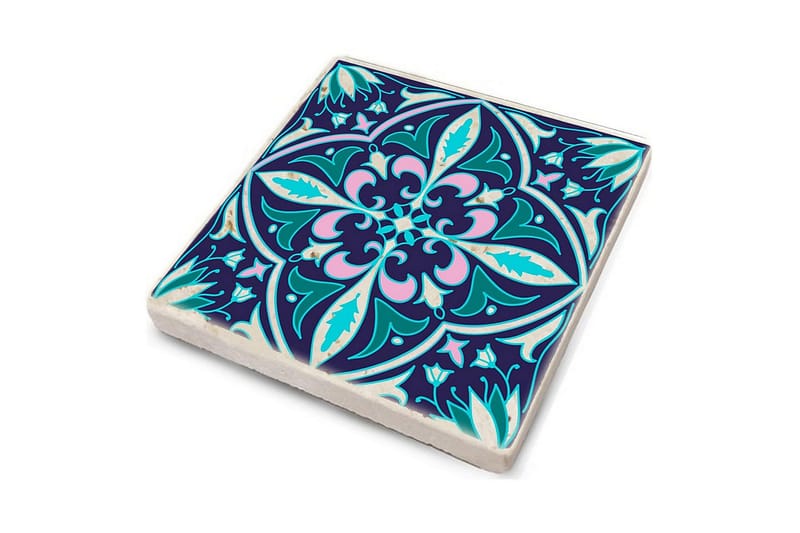 Glasunderlägg 4-pack - Mörkblå/Flerfärgad - Inredning - Dekoration & inredningsdetaljer - Bordsdekoration - Glasunderlägg