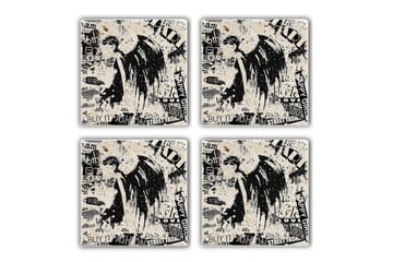 Glasunderlägg 4-pack - Flerfärgad - Inredning - Dekoration & inredningsdetaljer - Bordsdekoration - Glasunderlägg