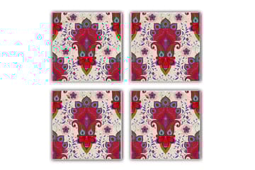 Glasunderlägg 4-pack - Flerfärgad - Inredning - Dekoration & inredningsdetaljer - Bordsdekoration - Glasunderlägg