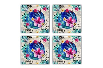 Glasunderl ägg 4-pack - Flerfärgad - Inredning - Dekoration & inredningsdetaljer - Bordsdekoration - Glasunderlägg