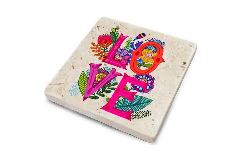 Glasunderlägg 4-pack - Flerfärgad - Inredning - Dekoration & inredningsdetaljer - Bordsdekoration - Glasunderlägg