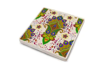 Glasunderlägg 4-pack - Grön/Flerfärgad - Inredning - Dekoration & inredningsdetaljer - Bordsdekoration - Glasunderlägg