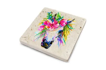 Glasunderlägg 4-pack - Flerfärgad - Inredning - Dekoration & inredningsdetaljer - Bordsdekoration - Glasunderlägg