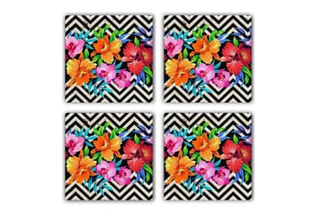 Glasunderlägg 4-pack - Flerfärgad - Inredning - Dekoration & inredningsdetaljer - Bordsdekoration - Glasunderlägg