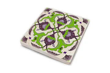 Glasunderlägg 4-pack - Lila/Grön - Inredning - Dekoration & inredningsdetaljer - Bordsdekoration - Glasunderlägg