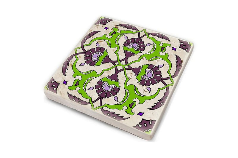 Glasunderlägg 4-pack - Lila/Grön - Inredning - Dekoration & inredningsdetaljer - Bordsdekoration - Glasunderlägg