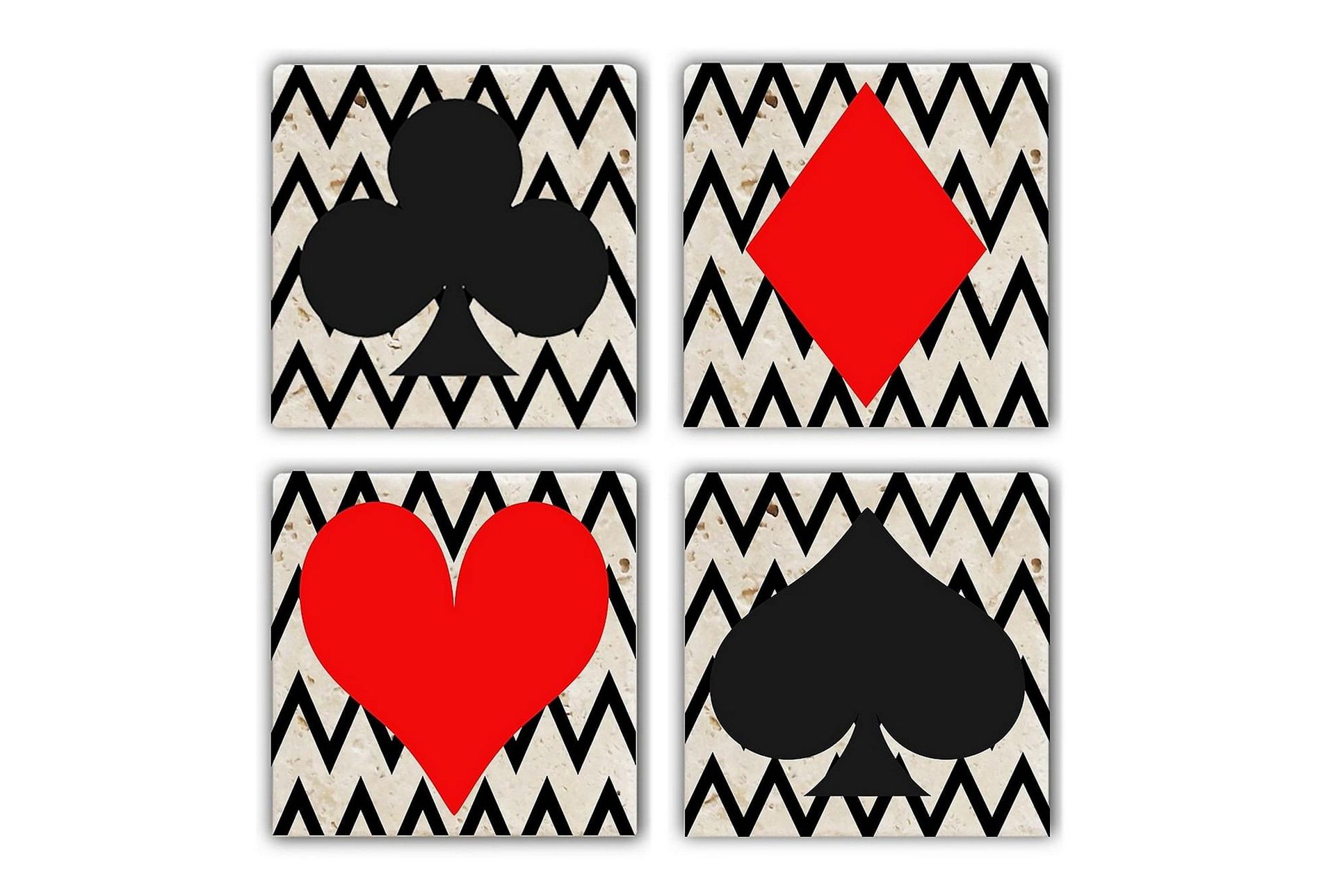 Glasunderlägg 4-pack - Flerfärgad