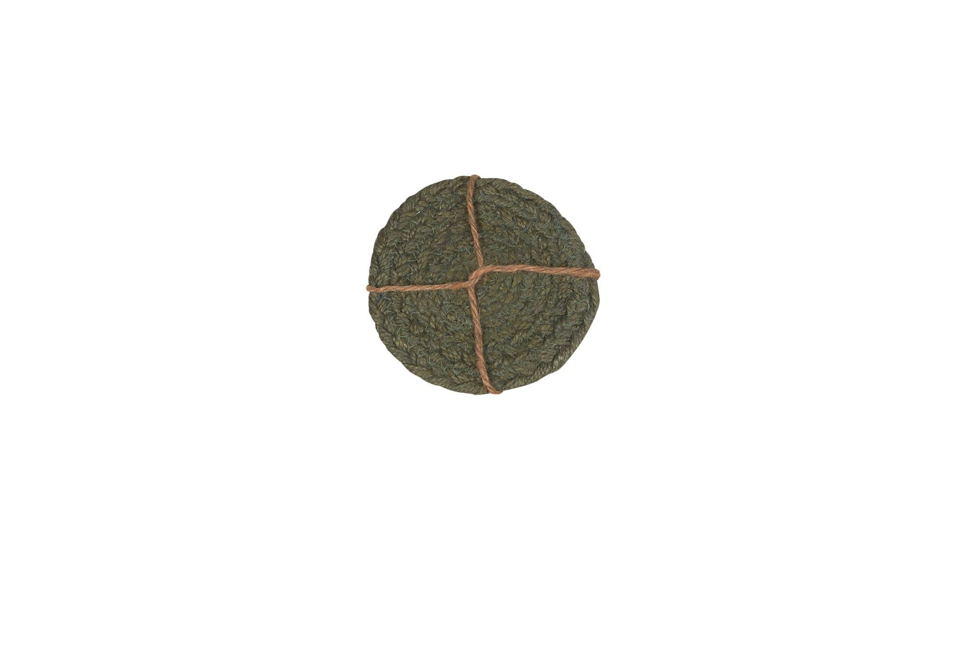 Sigge Glasunderlägg Ø10 cm - Olivgrön