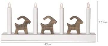 Bruse Julbockar 43 cm - Ljusstake i Trä - Vit - Inredning - Dekoration & inredningsdetaljer - Julpynt & juldekoration