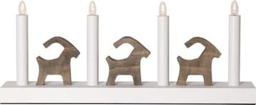 Bruse Ljusstake 43 cm - vit och brun - Inredning - Dekoration & inredningsdetaljer - Julpynt & juldekoration