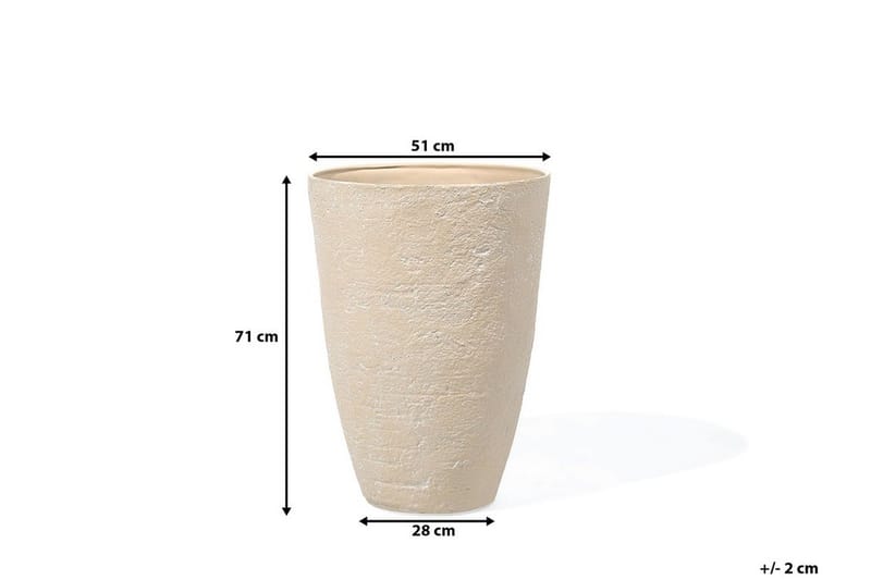 Camia Kruka 51 cm - Beige - Inredning - Dekoration & inredningsdetaljer - Krukor & ytterkrukor - Utomhuskruka