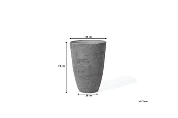 Camia Kruka 51 cm - Grå - Inredning - Dekoration & inredningsdetaljer - Krukor & ytterkrukor - Utomhuskruka