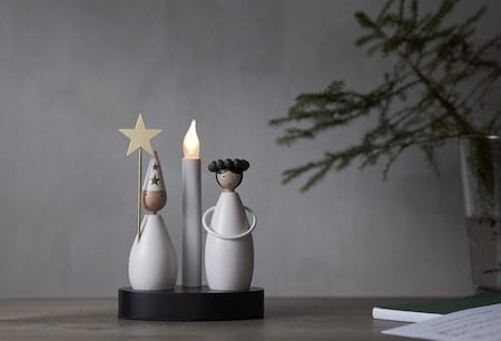 Christmas Joy Ljusstake 16 cm - vit - Inredning - Dekoration & inredningsdetaljer - Julpynt & juldekoration