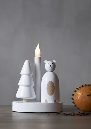 Christmas Joy Ljusstake 16 cm - vit - Inredning - Dekoration & inredningsdetaljer - Julpynt & juldekoration