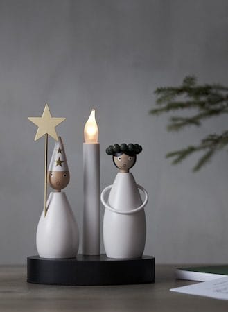 Christmas Joy Ljusstake 16 cm - vit - Inredning - Dekoration & inredningsdetaljer - Julpynt & juldekoration