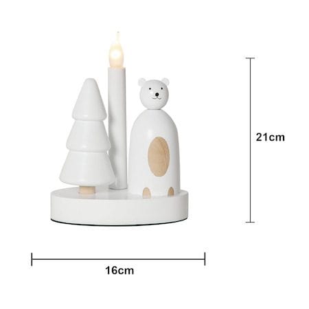 Christmas Joy Ljusstake 16 cm - vit - Inredning - Dekoration & inredningsdetaljer - Julpynt & juldekoration