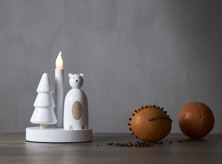 Christmas Joy Ljusstake 16 cm - vit - Inredning - Dekoration & inredningsdetaljer - Julpynt & juldekoration