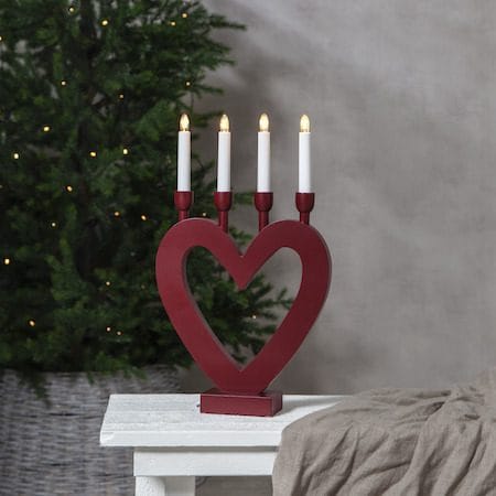 Dala Ljusstake 27 cm - röd - Inredning - Dekoration & inredningsdetaljer - Julpynt & juldekoration