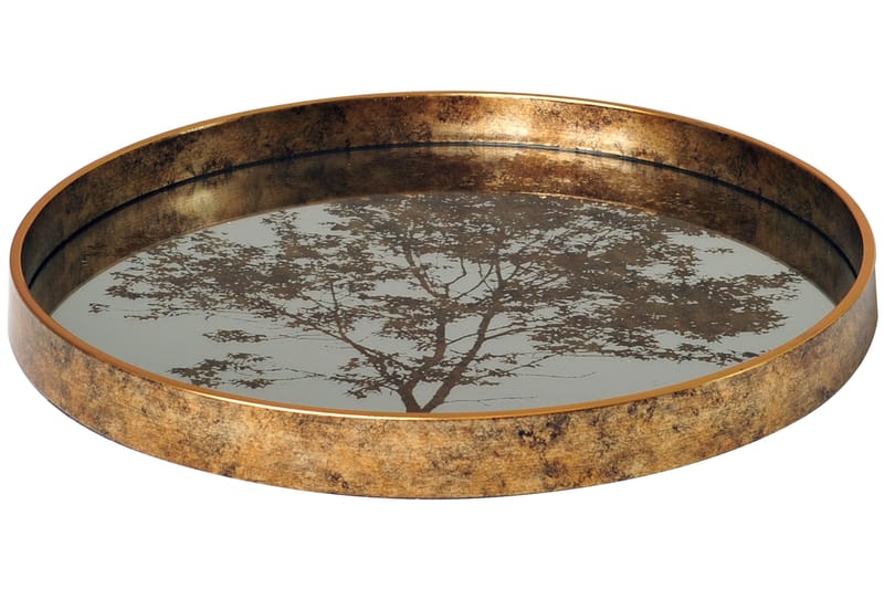Dekorationsfat Azuelo 45 cm Runt - Guld - Inredning - Dekoration & inredningsdetaljer