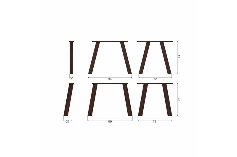 Bordben Haarlem Set om 2 - Mystic Brown - Inredning - Dekoration & inredningsdetaljer - Dekorbeslag - Beslag - Möbelben