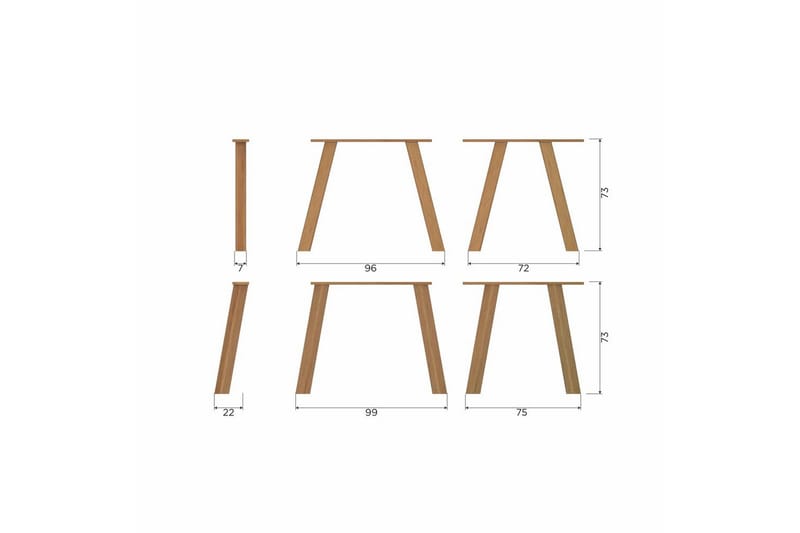 Bordben Haarlem Set om 2 - Transparent - Inredning - Dekoration & inredningsdetaljer - Dekorbeslag - Beslag - Möbelben