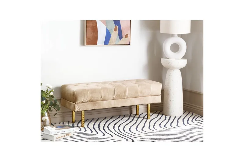 Sittbänk Roseville Beige/guld - Beige/guld - Inredning - Dekoration & inredningsdetaljer - Dekorbeslag - Beslag - Möbelben