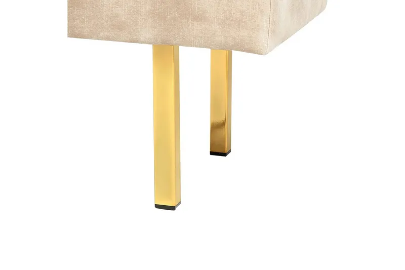 Sittbänk Roseville Beige/guld - Beige/guld - Inredning - Dekoration & inredningsdetaljer - Dekorbeslag - Beslag - Möbelben