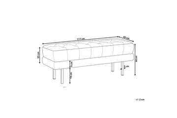 Sittbänk Roseville Grön/guld - Grön/guld - Möbler - Hallmöbler - Hallbänk