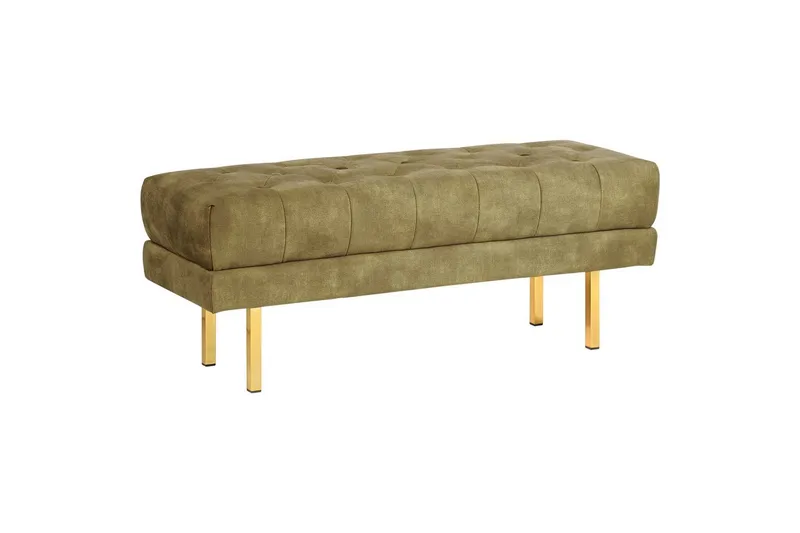 Sittbänk Roseville Grön/guld, Grön/guld