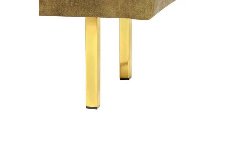 Sittbänk Roseville Grön/guld - Grön/guld - Möbler - Hallmöbler - Hallbänk