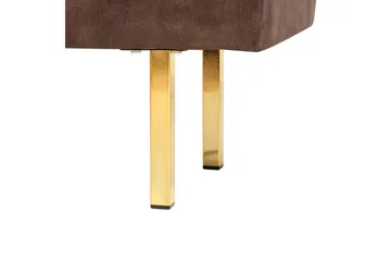 Sittbänk Roseville Mörkbrun/Guld - Mörkbrun/Guld - Möbler - Hallmöbler - Hallbänk