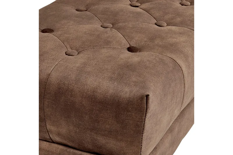 Sittbänk Roseville Mörkbrun/Guld - Mörkbrun/Guld - Möbler - Hallmöbler - Hallbänk