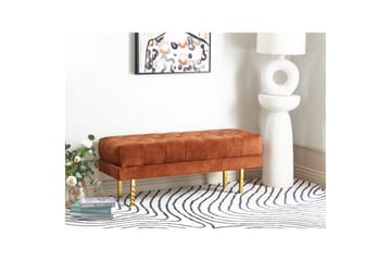 Sittbänk Roseville Rött/guld - Rött/guld - Möbler - Hallmöbler - Hallbänk