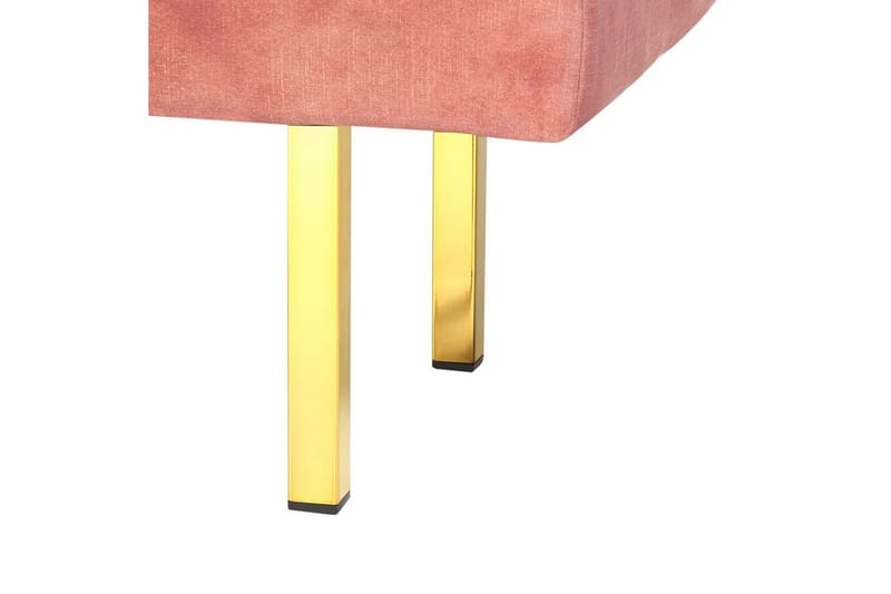 Sittbänk Roseville Rosa/guld - Rosa/guld - Möbler - Hallmöbler - Hallbänk